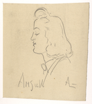 39710 Portret van een jonge vrouw, genaamd Ans van W., een van de medewerkers van een uitdeelpost in Utrecht. ...
